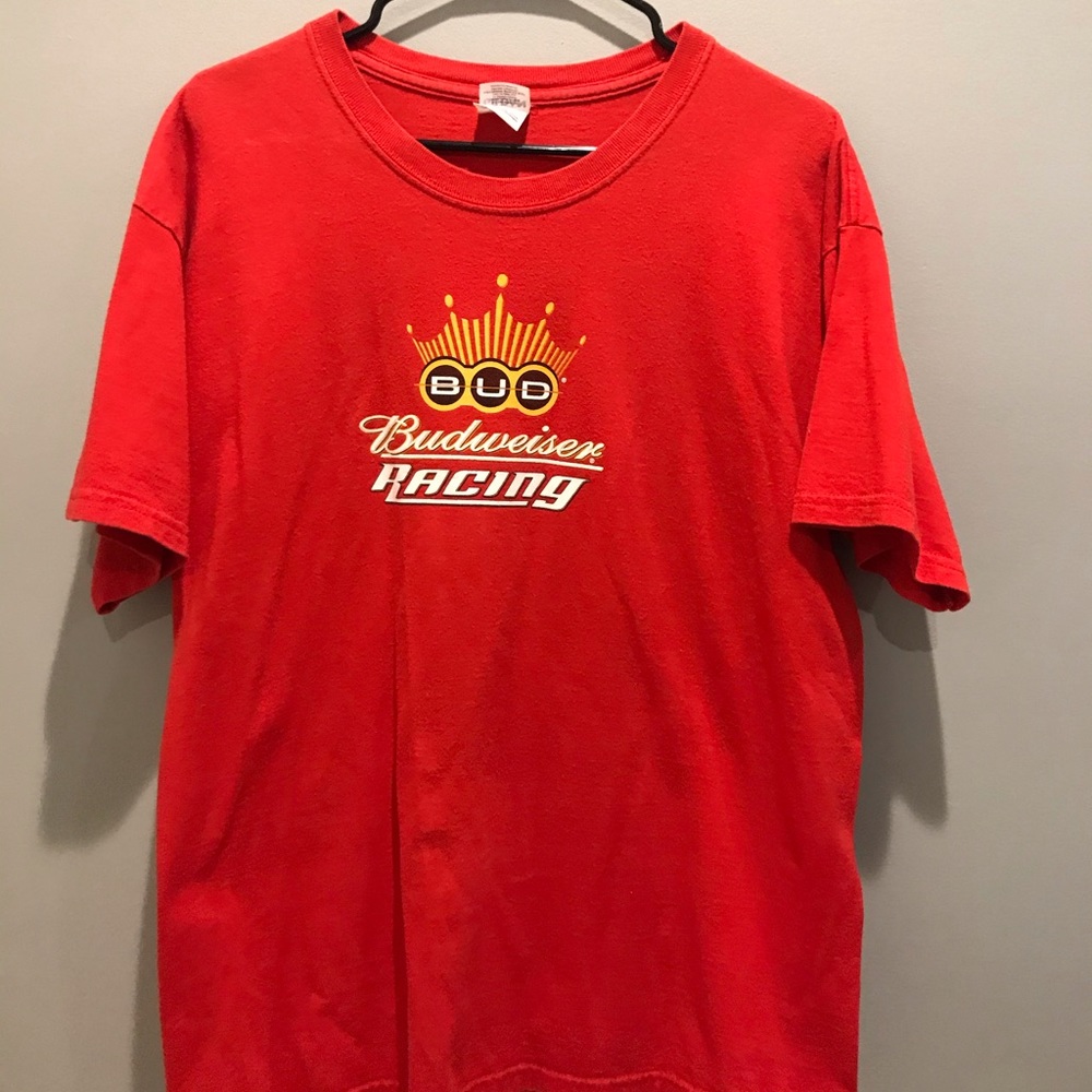 Budweiser Racing Vintage T-shirt Gildan size large